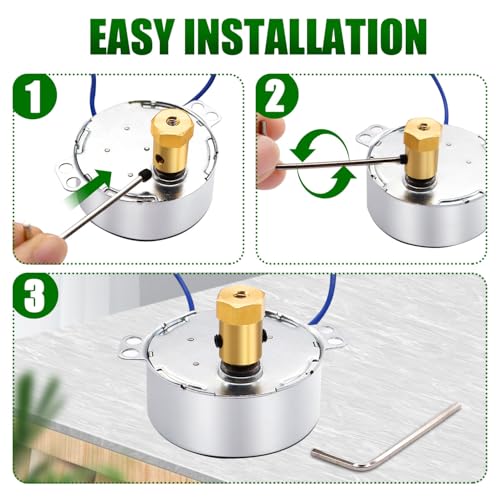 Twidec/Synchronous Turntable Motor Electric Motor 5-6RPM/MIN 50/60Hz 4W CCW/CW AC100~127V Synchron Motor for Cup Turner,Cuptisserie Rotator with 7mm Flexible Coupling TYC-50-5-6R-XLLB1PCS - Image 5