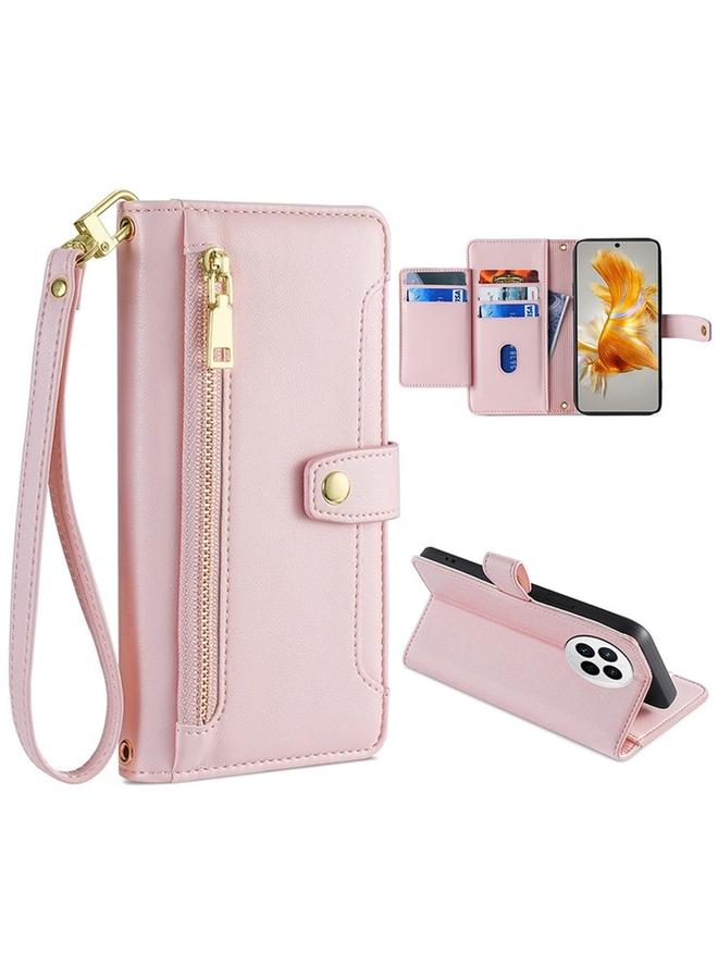 S-TOP Case For Huawei Mate 50 Sheep Texture Cross-body Zipper Wallet Leather Phone Case - Image 1