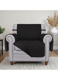 Sofa Cover 1 Seater Single Small Chair Sofa Slipcover Wrinkle-free Reversible Sofa Cover Water Resistant Couch Cover Furniture Protector Cover with Elastic Straps Black - pzsku/ZC98AA4201415F668A306Z/45/_/1736319985/6c429910-ff29-4b83-a527-f872a52cb0cc