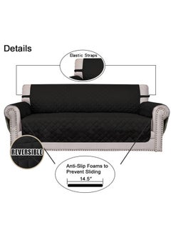 Sofa Cover 1 Seater Single Small Chair Sofa Slipcover Wrinkle-free Reversible Sofa Cover Water Resistant Couch Cover Furniture Protector Cover with Elastic Straps Black - pzsku/ZC98AA4201415F668A306Z/45/_/1736319986/bd379233-a6e9-4647-873a-0061161e2d76