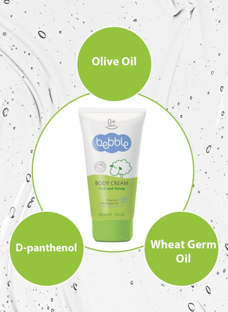 Bebble Baby Body Cream | Nourishes Moisturizes Hydrates Skin | 150ml - Image 2