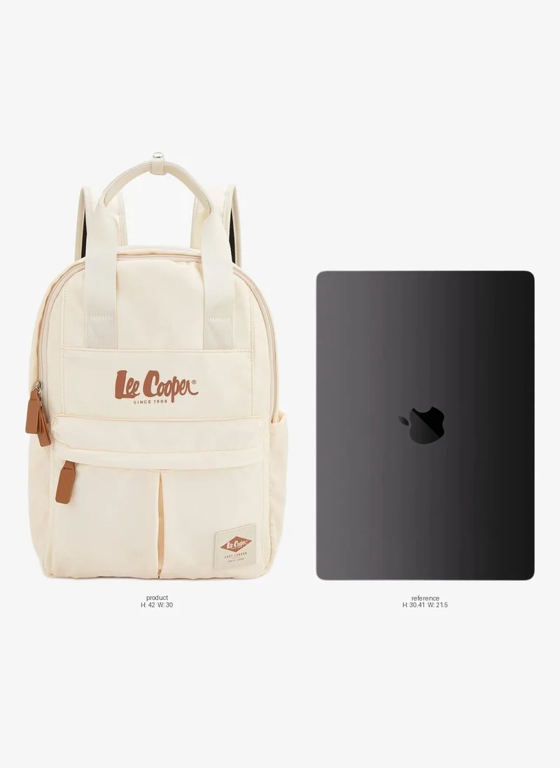 لي كوبر Logo Print Backpack With Adjustable Shoulder Straps