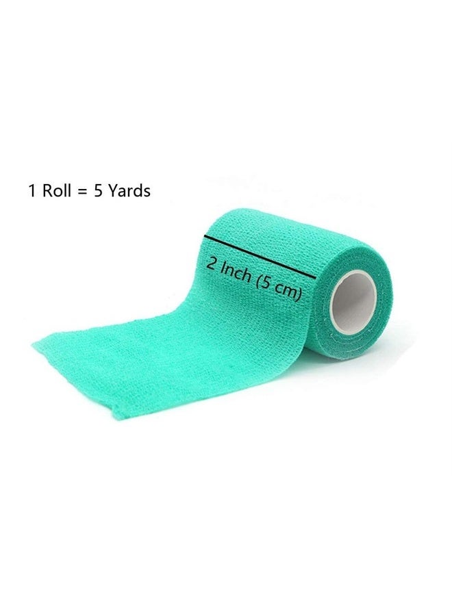 KISEER 15 Pack 2 Inch x 5 Yards Self Adhesive Bandage Breathable Cohesive Bandage Wrap Rolls Elastic Self-Adherent Tape for Stretch Athletic, Sports, Wrist, Ankle - Image 2