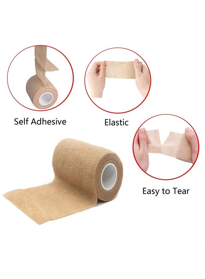 KISEER 15 Pack 2 Inch x 5 Yards Self Adhesive Bandage Breathable Cohesive Bandage Wrap Rolls Elastic Self-Adherent Tape for Stretch Athletic, Sports, Wrist, Ankle - Image 4