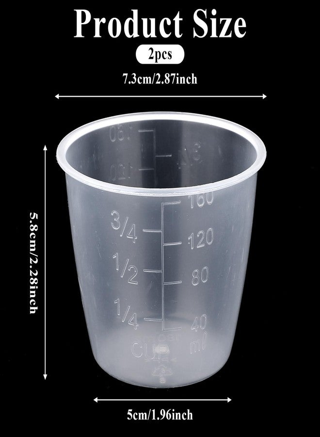 salbsever 2PCS Rice Measuring Cup for Rice Cooker 160 ml Plastic Transparent Rices Cooker Cup Small Laundry Measuring Rices Cups Replacement for Measuringe Dry Liquid Ingredient Measuringe Cups - Image 2