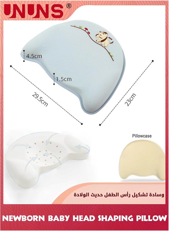 UNUNS Infant Support Head Pillow,Baby Toddler Pillow,Newborn Baby Shaping Pillow,Soft Sleep Pillow For Small Boys Girls,Baby Memory Foam Nursery Cushion 0-12 Months  - Image 2