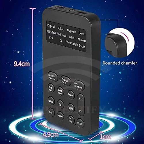 SPYTECTIFY Voice Changer | Mini Voice Changer Sound Effects Machine Audio Card Sound Changer Plug & Play 8 Sound Effects for Live Streaming Online Chatting Singing for Smartphone Tablet PC - Image 2