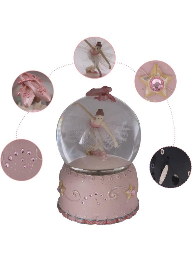 Singeek Swan Lake Music Box Ballerina Color Changing Lights Handpainted Dancing Ballerina Snow Globe Ballet Recital Gifts for Girls, Daughter, Granddaughter - Image 5