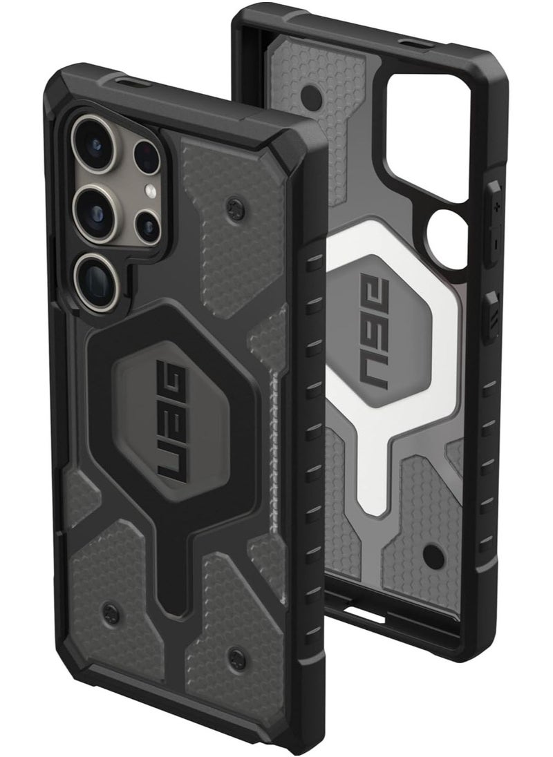 Urban Armor Gear UAG Pathfinder Clear Pro MagSafe Samsung Galaxy S24 ULTRA Case Cover [18 Feet Drop Tested] - Clear | Ash  - Image 1