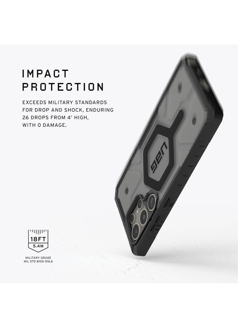 Urban Armor Gear UAG Pathfinder Clear Pro MagSafe Samsung Galaxy S24 ULTRA Case Cover [18 Feet Drop Tested] - Clear | Ash  - Image 5