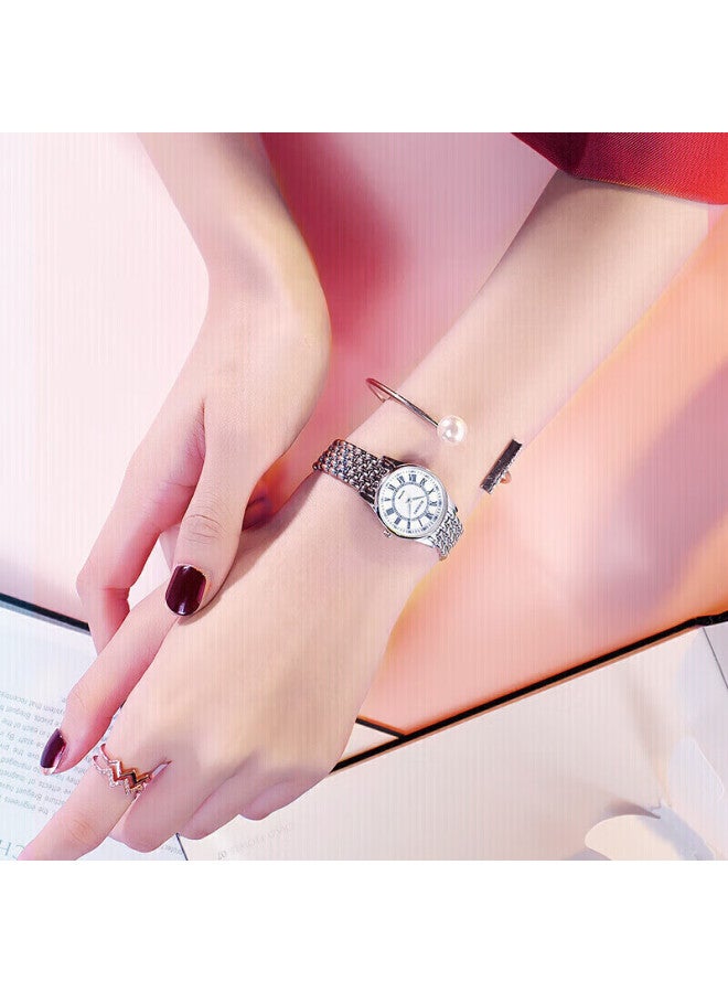 Rossini Couple Watch Quartz Watch White Dial Steel Strap Birthday Gift Wedding Gift National Watch Business Small And Exquisite Pair 6355/6356 - Image 3