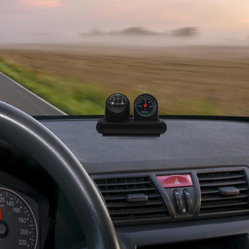 Multifunctional Car Compass And Thermometer With Rotatable Dashboard Mount For High Accuracy Direction And Temperature Display In Vehicle Climate Awareness - Image 5