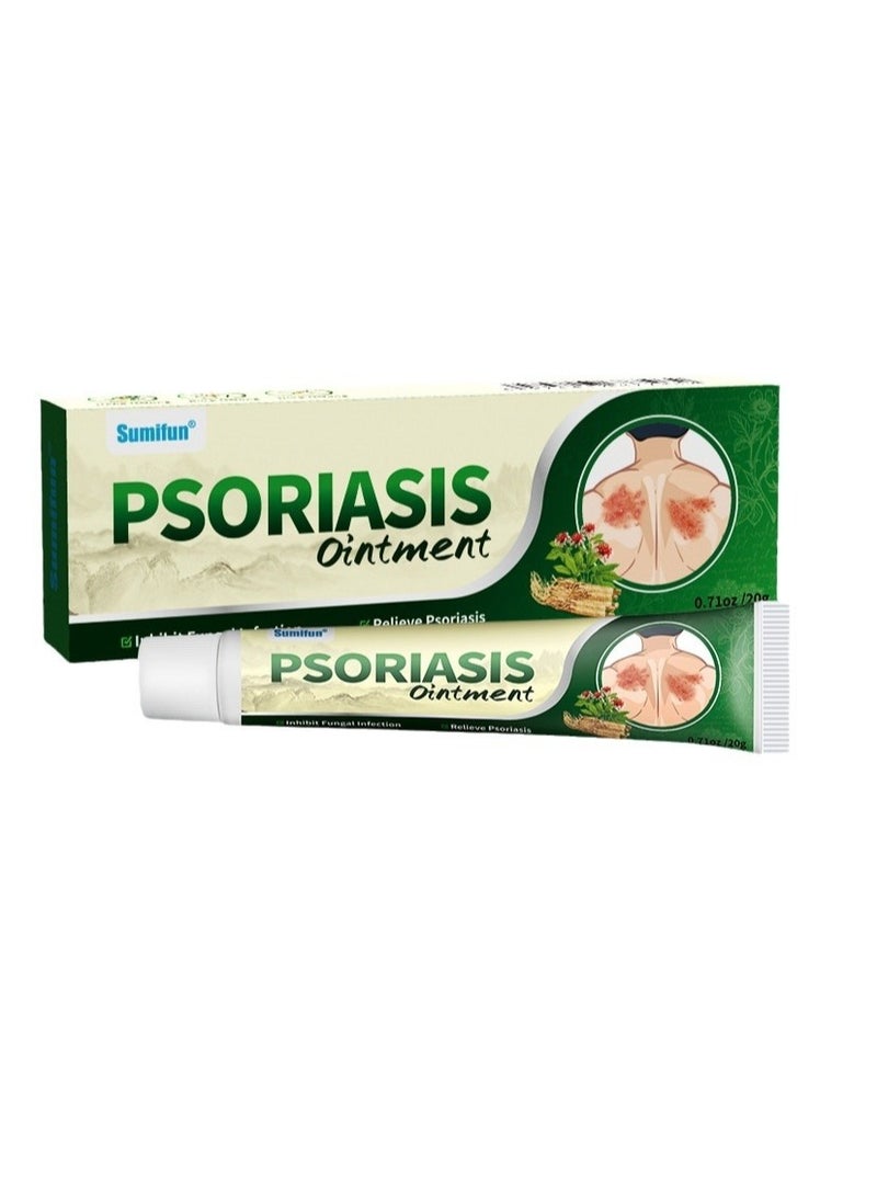Sumifun Natural Chinese Herbal Eczema Psoriasis Creams 20g，Dermatitis and Eczema Pruritus Psoriasis Ointment,Psoriasis Creams，Psoriasis Treatment, Antibacterial Cream, for Body Itching - Image 5