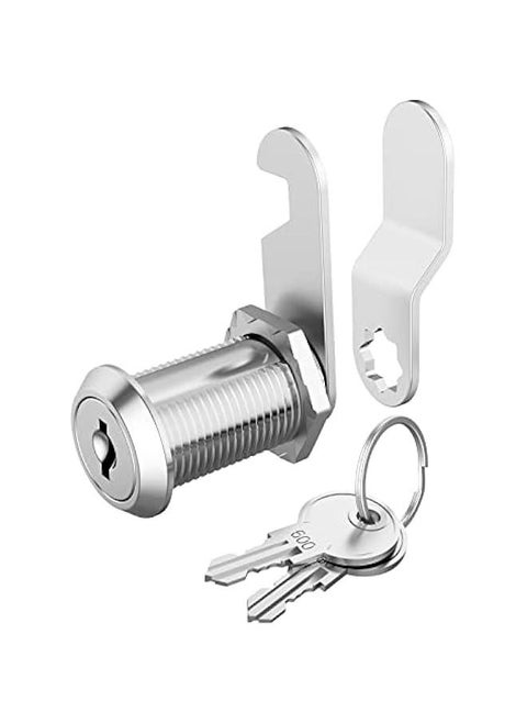 1 Pack Cabinet Locks with Keys, 1-1/8 Cam Lock keyed Alike, Secure Drawer Mailbox File RV Storage Locks Tool Box Locks Replacement Set, Zinc Alloy