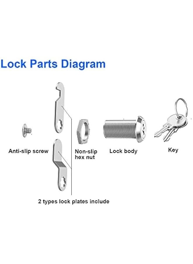 Generic - 1 Pack Cabinet Locks with Keys, 1-1/8 Cam Lock keyed Alike, Secure Drawer Mailbox File RV Storage Locks Tool Box Locks Replacement Set, Zinc Alloy - Image 1