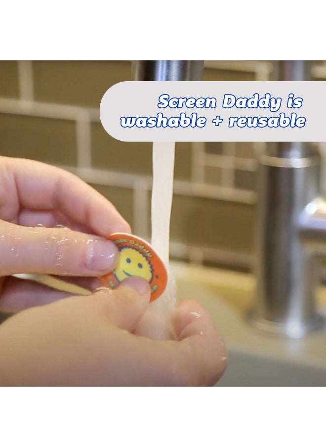 Scrub Daddy, Screen Daddy - Multi-color, Multi-use Microfiber Cleaning Pads for Electronic Screens With Convenient Storage, Scratch Free, Streak Free, Reusable and Washable, 3ct