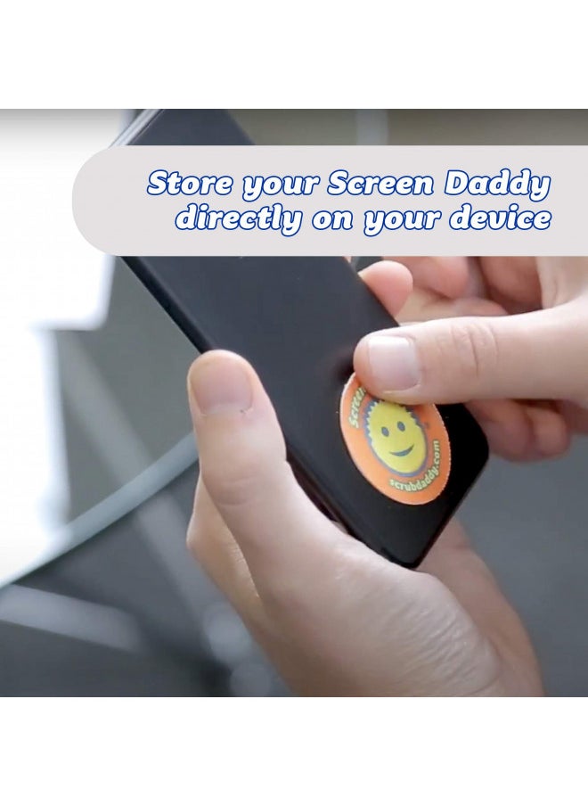 Scrub Daddy, Screen Daddy - Multi-color, Multi-use Microfiber Cleaning Pads for Electronic Screens With Convenient Storage, Scratch Free, Streak Free, Reusable and Washable, 3ct