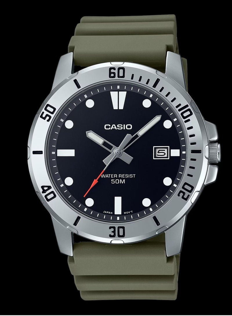 كاسيو ساعة كاسيو للرجال بسوار رايتنج موديل MTP-VD01-3EV - Image 1