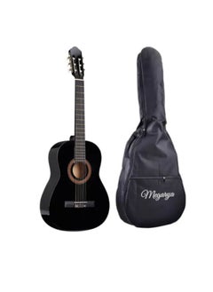Megarya 39” Classical Guitar with Nylon Strings Guitar with Truss Rod for Beginner Professional Acoustic with Bag(Black)  - Image 1
