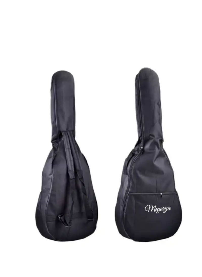 39” Classical Guitar with Nylon Strings Guitar with Truss Rod for Beginner Professional Acoustic with Bag(Black)