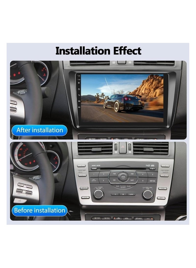 SHEZA STAR - Android Car Stereo for Mazda 6 2007-2012 1GB RAM 32GB ROM 9 Inch Support MirrorLink WiFi BT, 2.5D IPS Touch Screen with AHD Camera Included - Image 1
