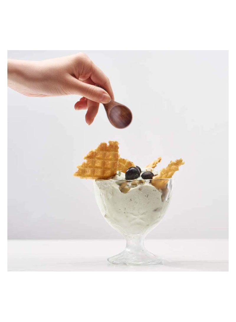 Excefore 10 Pieces Small Wooden Teaspoon, Wooden Teaspoon Small Teaspoons Serving Wooden Utensils for Salt Spoon Honey Coffee Tea Sugar Salt, Mini Wooden Spoon for Daily Use (3 inches) - Image 5