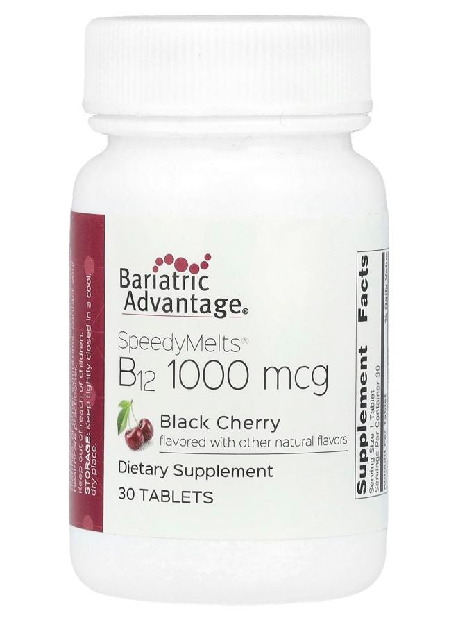 Bariatric Advantage SpeedyMelts® B12 Black Cherry 1000 mcg 30 Tablets - Image 1