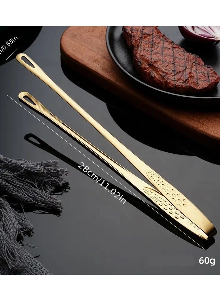 CRYSTAL 2 Stainless Steel Food Tongs on the Table, food Holder and Food Plate Provider, Large size 28 * 1.4 cm - Image 5