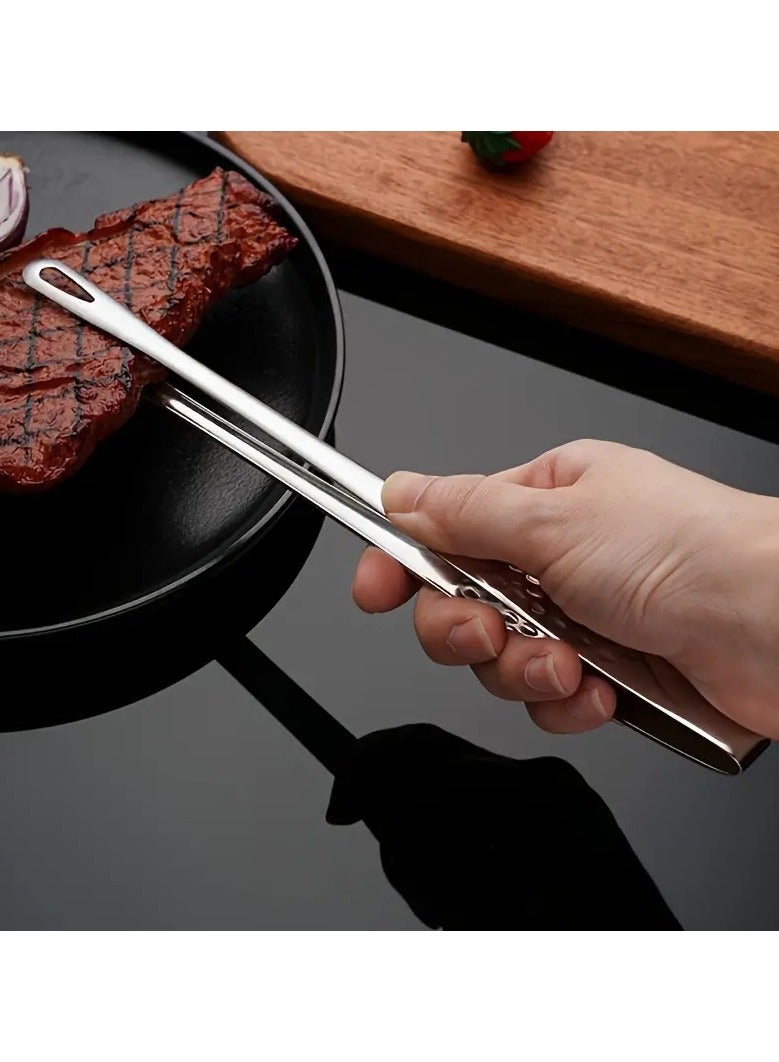 CRYSTAL 2 Stainless Steel Food Tongs on the Table, food Holder and Food Plate Provider, Large size 28 * 1.4 cm - Image 3
