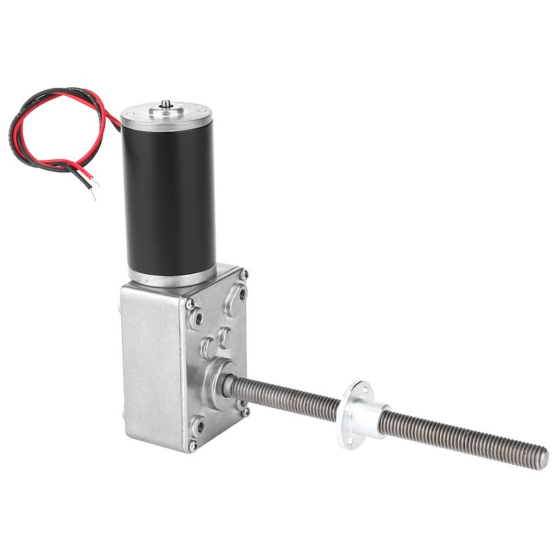 Motor Copper Worm Gearbox High Torsion 8mm Screw Shaft with Flange for Electric WindowReduction Ratio 670 - Image 1