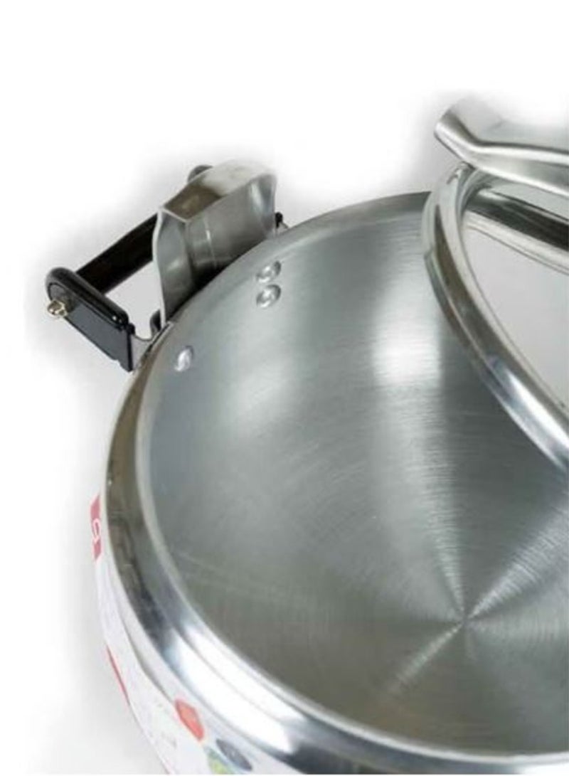 بادريق قدر ضغط مصنوع من الألومنيوم بمقبض يد ستيل لون فضي/أسود 12لترات - Image 3