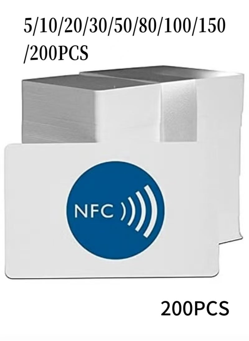 Excefore 200 piece NFC Tags NTAG215 NFC 215 Cards, 504 Bytes Memory NFC Business Card Blank NFC Cards Ntag215 NFC Chip for NFC Phone and Device Writeable Programmable  - Image 1