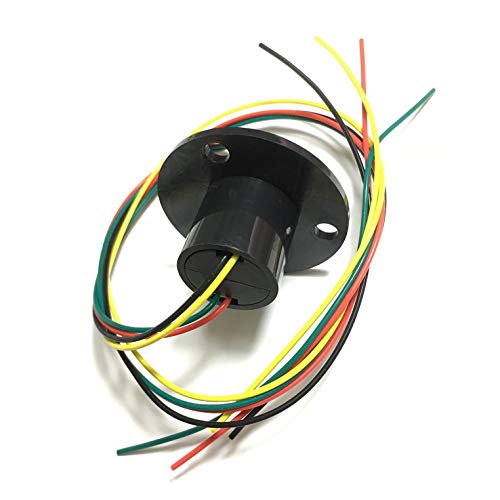 Taidacent 3 Wires 4 Wires 5A 10A 15A 30A Electrical Slip Ring Collector Ring Rotary Electrical Contact Joint Rotary Connector Commutator (4 Wires 5A Diameter 22mm) - Image 1