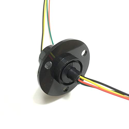 Taidacent 3 Wires 4 Wires 5A 10A 15A 30A Electrical Slip Ring Collector Ring Rotary Electrical Contact Joint Rotary Connector Commutator (4 Wires 5A Diameter 22mm) - Image 5