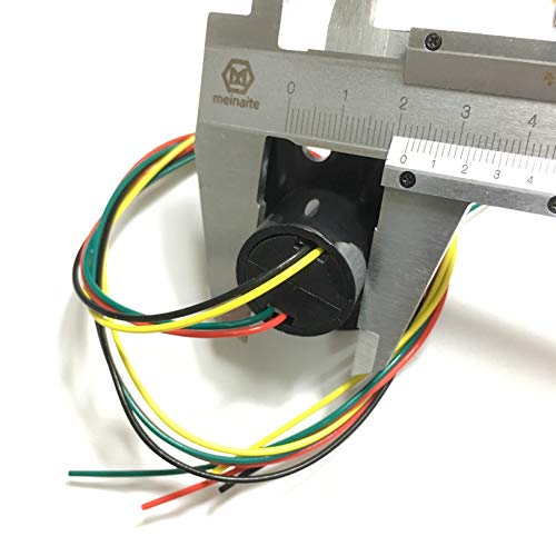 Taidacent 3 Wires 4 Wires 5A 10A 15A 30A Electrical Slip Ring Collector Ring Rotary Electrical Contact Joint Rotary Connector Commutator (4 Wires 5A Diameter 22mm) - Image 4