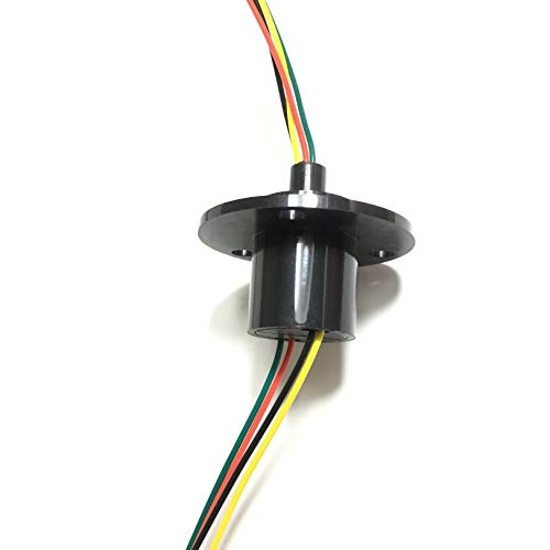 Taidacent 3 Wires 4 Wires 5A 10A 15A 30A Electrical Slip Ring Collector Ring Rotary Electrical Contact Joint Rotary Connector Commutator (4 Wires 5A Diameter 22mm) - Image 2