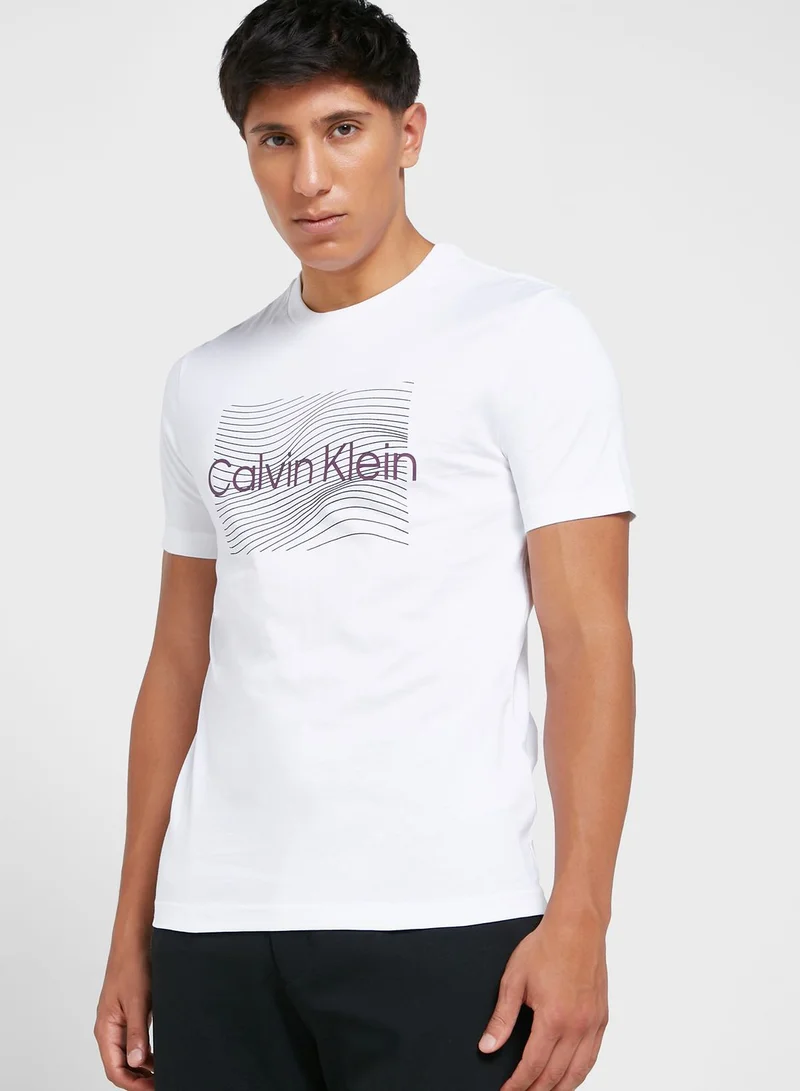 CALVIN KLEIN Logo Crew Neck T-Shirt
