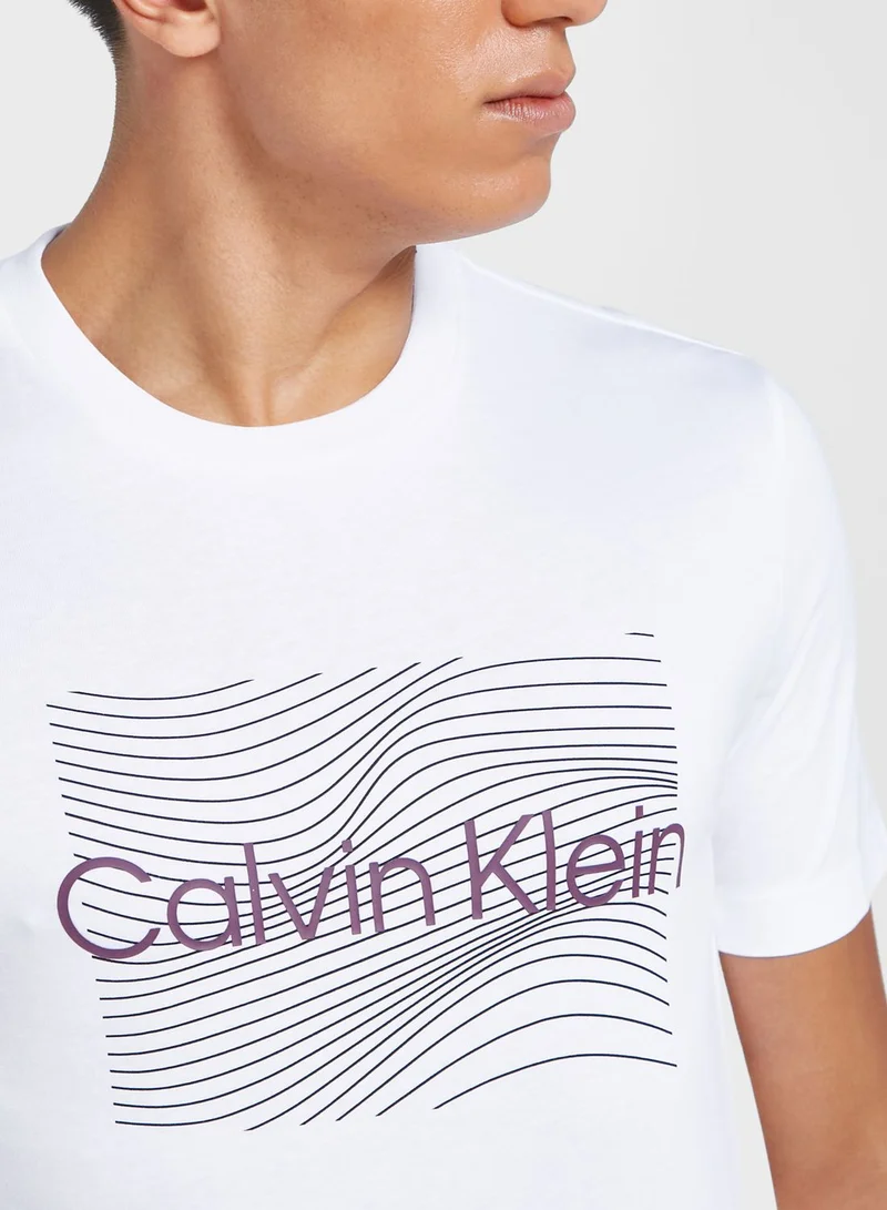 CALVIN KLEIN Logo Crew Neck T-Shirt