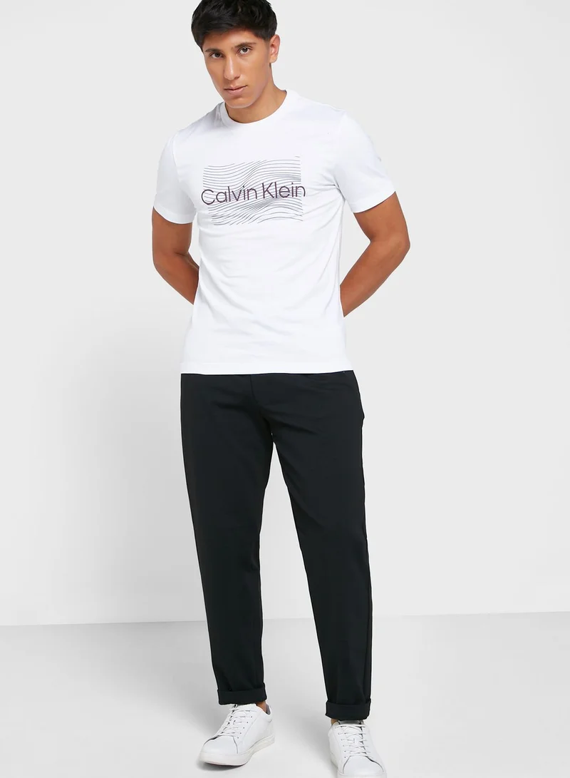 CALVIN KLEIN Logo Crew Neck T-Shirt