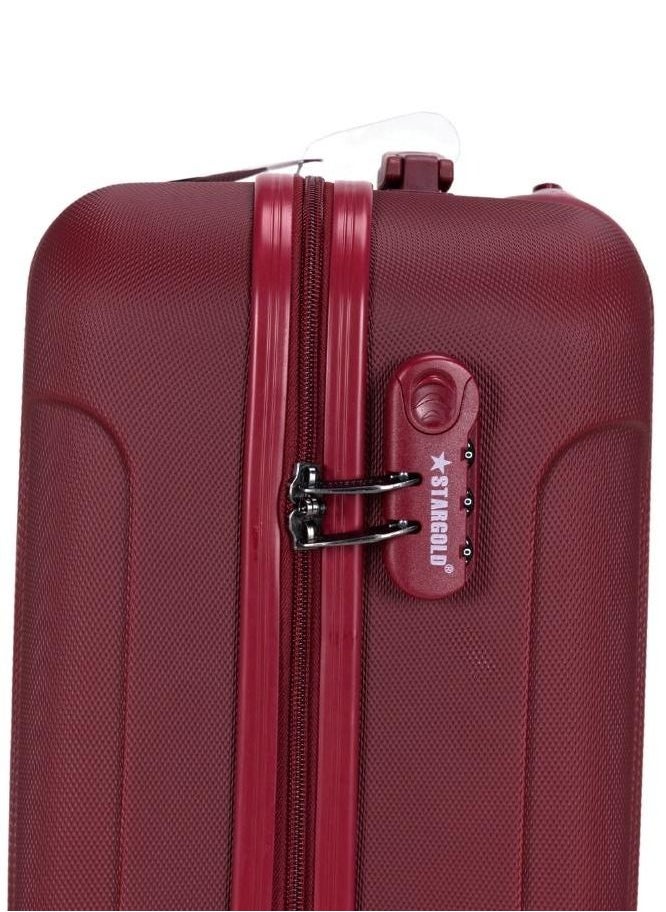 Stargold Single Hardside Spinner 4 Wheels Cabin Trolley Luggage With Number Lock 16 Inches Burgundy  - Image 5