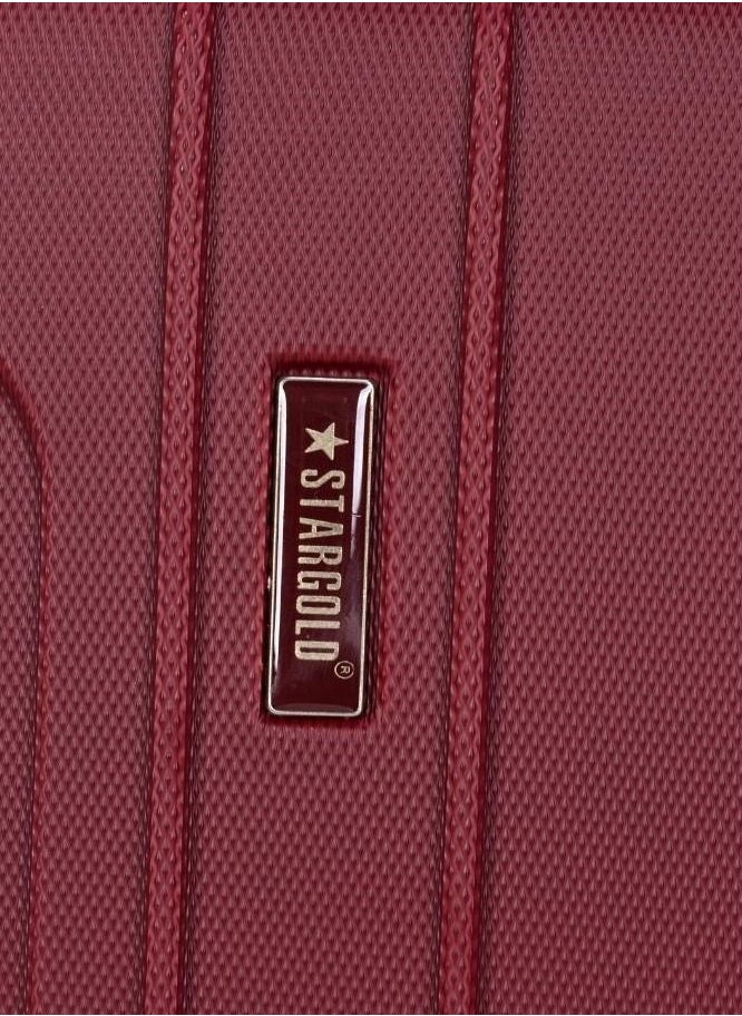 Stargold Single Hardside Spinner 4 Wheels Cabin Trolley Luggage With Number Lock 16 Inches Burgundy  - Image 4
