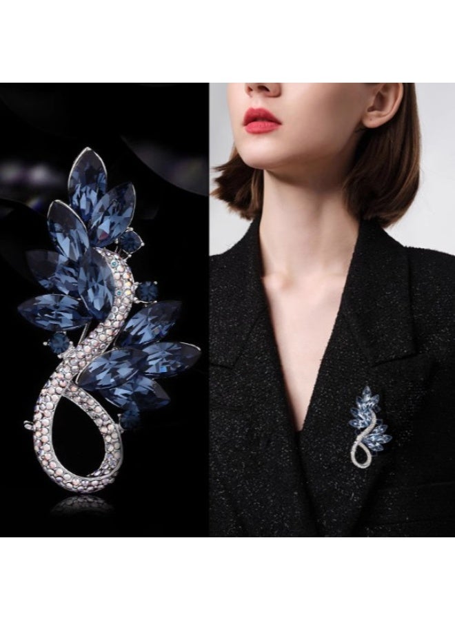 Luxury crystal personality brooch women's new full diamond corsage - Image 1