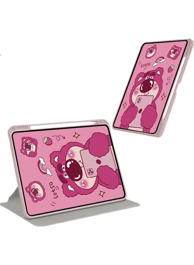 Sehan Shekan Compatible With Ipad Air 11/6/5/4 Tablet Case, M3/M2 Chip 2025/24 Air 7 With Pencil Holder, 360-Degree Rotating, Vertical And Horizontal Support, Full Protection, Shockproof, Anti-Bend Cartoon Design - Image 3