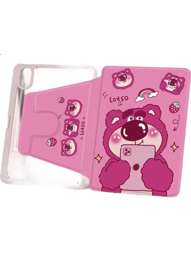 Sehan Shekan Compatible With Ipad Air 11/6/5/4 Tablet Case, M3/M2 Chip 2025/24 Air 7 With Pencil Holder, 360-Degree Rotating, Vertical And Horizontal Support, Full Protection, Shockproof, Anti-Bend Cartoon Design - Image 1