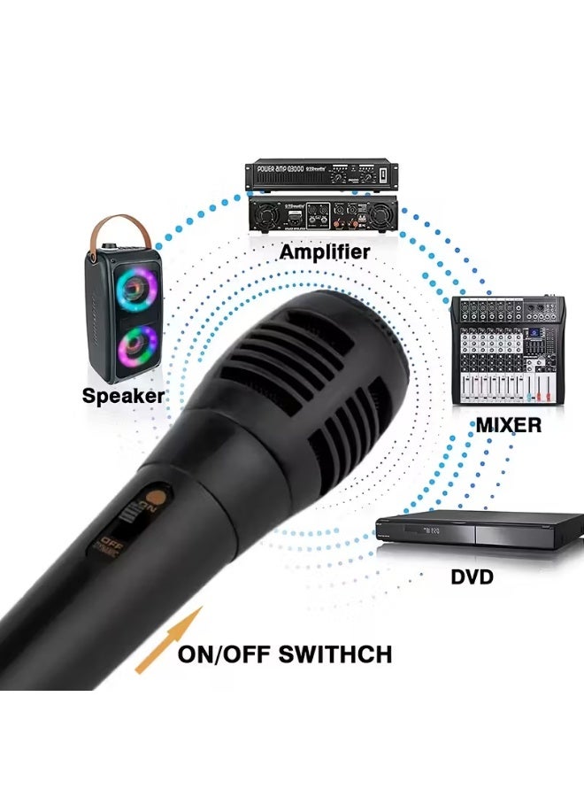 مايكرو ميكروفون سلكي ديناميكي احترافي متعدد الأغراض، مناسب للكاريوكي والغناء والمؤتمرات، ميكروفون محمول باليد، مناسب للكاريوكي، ومؤتمرات الفيديو، والبث المباشر، والتسجيل، وألعاب الفيديو. - Image 2