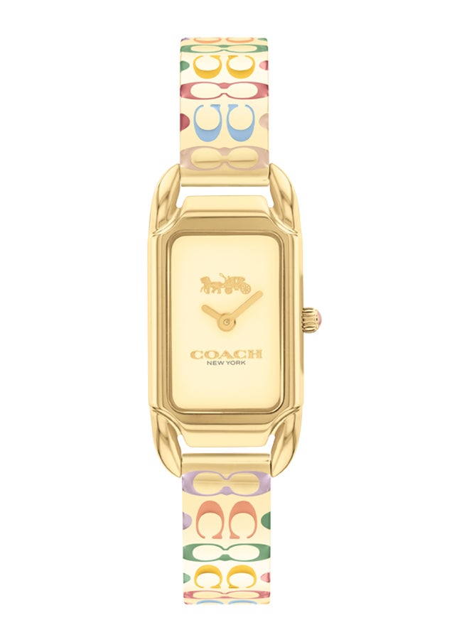 COACH - ساعة يد نسائية أنالوج مستطيلة الشكل من الفولاذ المقاوم للصدأ 14504195 - 17.5 مم - Image 1