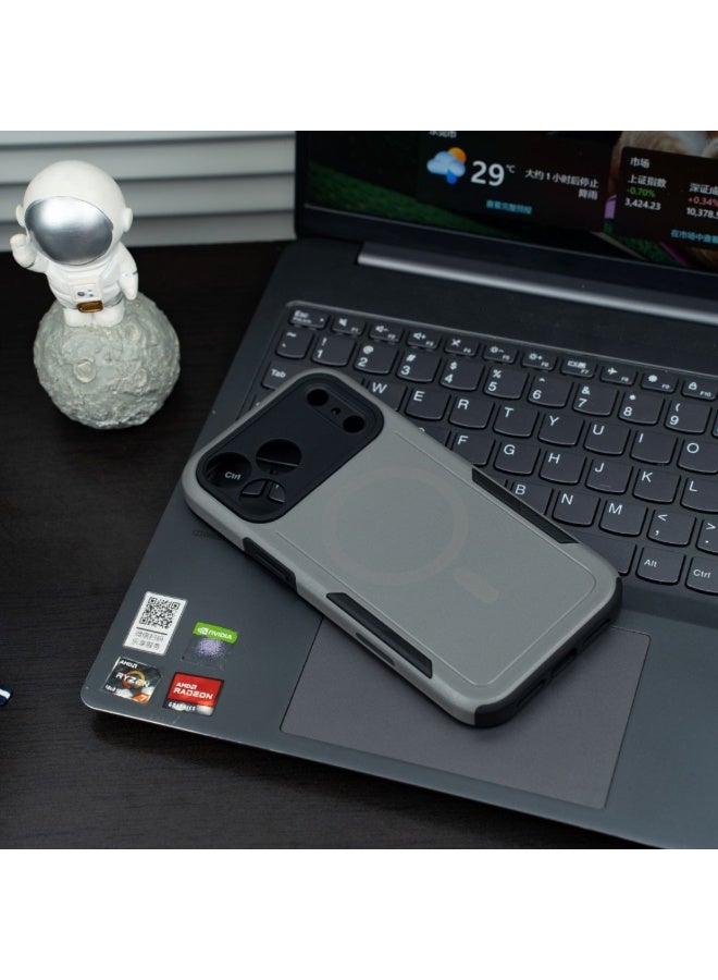 RADSUN Magnetic Armored Case for iPhone 17 Pro Max – Dual-Layer TPU + PC Rugged Shockproof Cover with Camera Protection – Black - Image 5