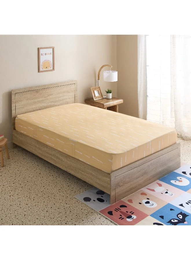 Home Box Joy Slumber Poppin Twin Microfibre Fitted Sheet - 120x200+25 cm