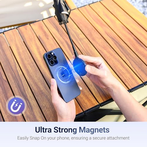 Kiorafoto Phone Umbrella for Sun, Magnetic Cellphone Sunshade Shield Umbrella, Universal Phone Umbrella Sun Blocker Cover Visor for Beach Pool Outdoor Tiktok YouTube Video Photo Watching Shooting Anti-Glare - Image 5