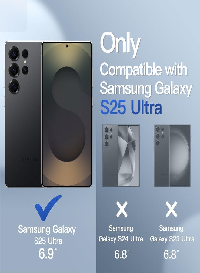 جي تيك جراب مغناطيسي من JETech لهاتف سامسونج جالاكسي S25 ألترا 5G، متوافق مع MagSafe، غطاء خلفي شفاف غير لامع مقاوم للصدمات (أسود تيتانيوم) - Image 2